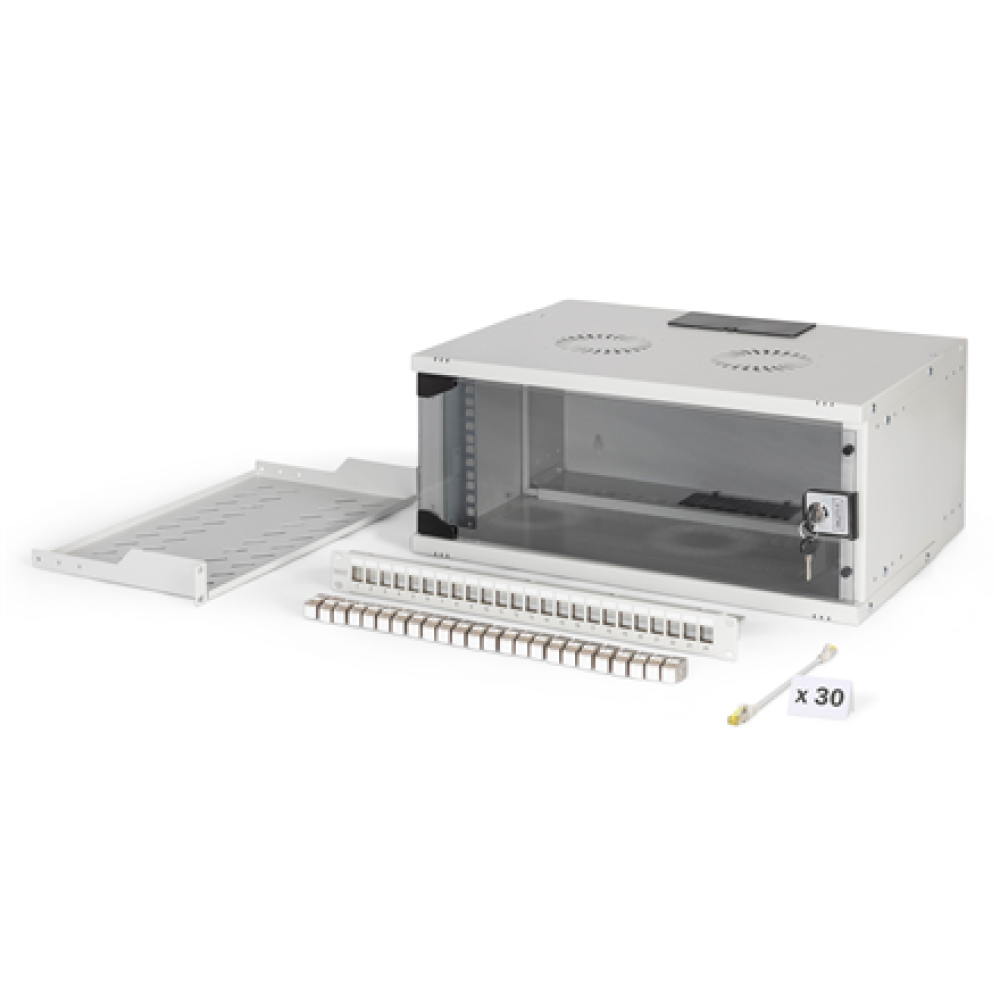 Digitus SOHO Pro network set, 483 mm (19), 4U, 540 x 400 mm , DN-49200-SET , Light Grey