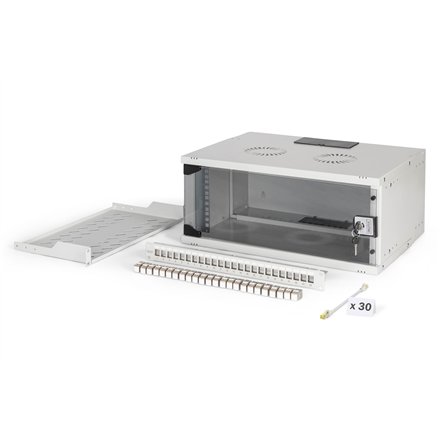 Digitus SOHO Pro network set, 483 mm (19), 4U, 540 x 400 mm , DN-49200-SET , Light Grey