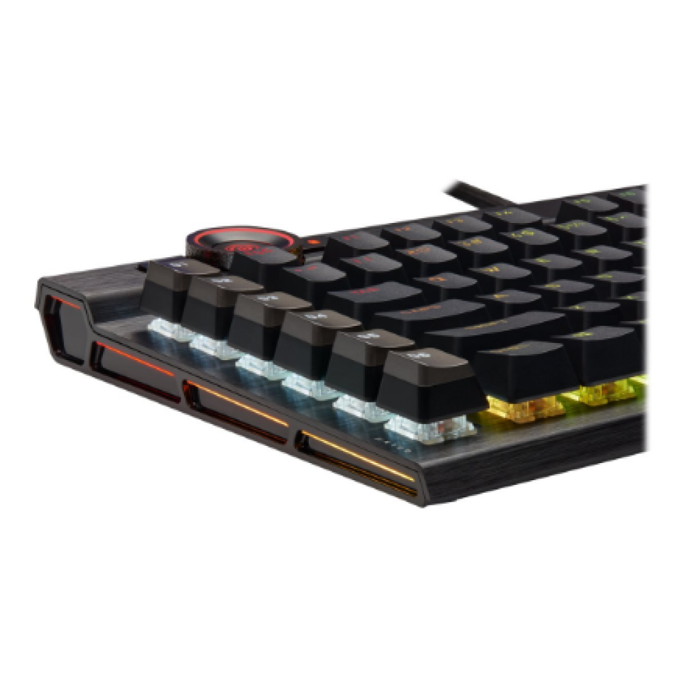 Corsair Keyboard , K100 RGB , Mechanical Gaming Keyboard , Wired , Nordic , Black , USB Type-A , CORSAIR OPX Optical-Mechanical
