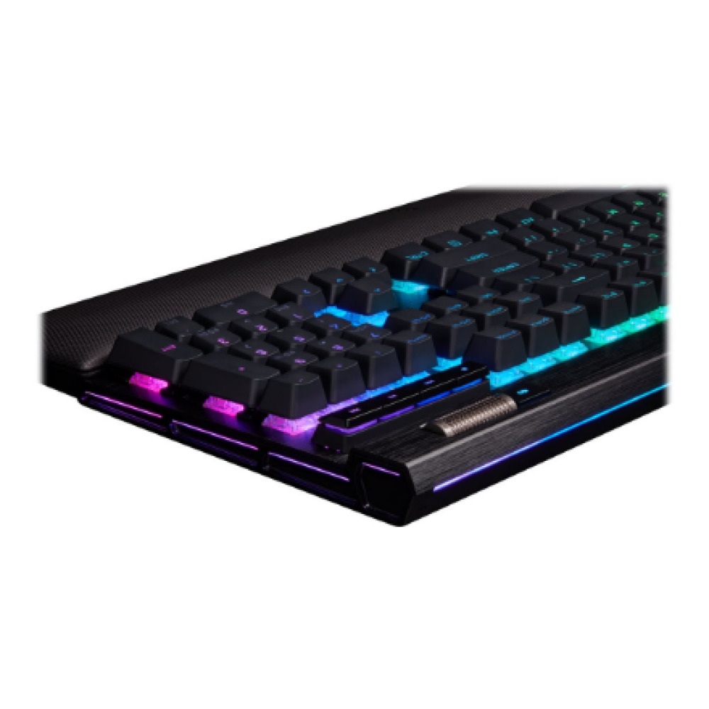 Corsair Keyboard , K100 RGB , Mechanical Gaming Keyboard , Wired , Nordic , Black , USB Type-A , CORSAIR OPX Optical-Mechanical