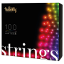 Twinkly,Strings Smart LED Lights 100 RGB (Multicolor), 8m, Black wire,RGB – 16M+ colors