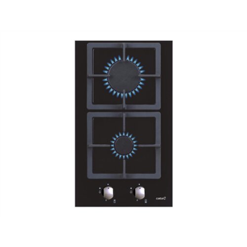 CATA , Hob , SCI 3002 BK , Gas on glass , Number of burners/cooking zones 2 , Rotary knobs , Black
