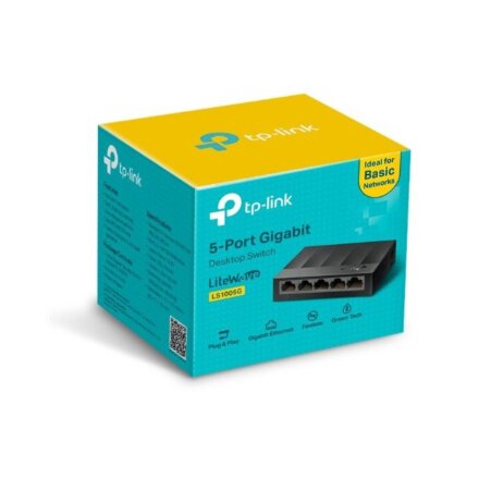 TP-LINK , 5-Port Desktop Switch , LS1005G , Unmanaged , Desktop , Power supply type External