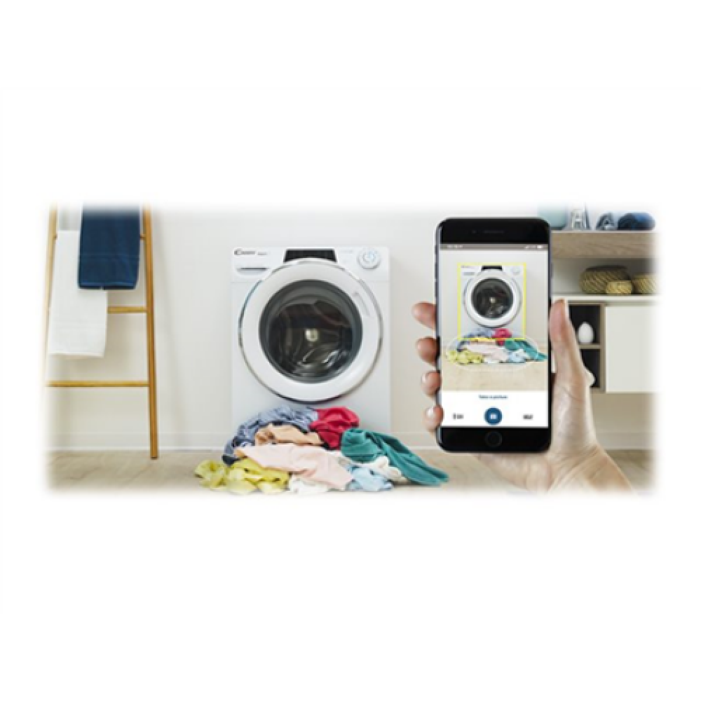 Candy , Washing Machine , RO41274DWMCE/1-S , Energy efficiency class A , Front loading , Washing capacity 7 kg , 1200 RPM , Depth 45 cm , Width 60 cm , Display , Wi-Fi , White
