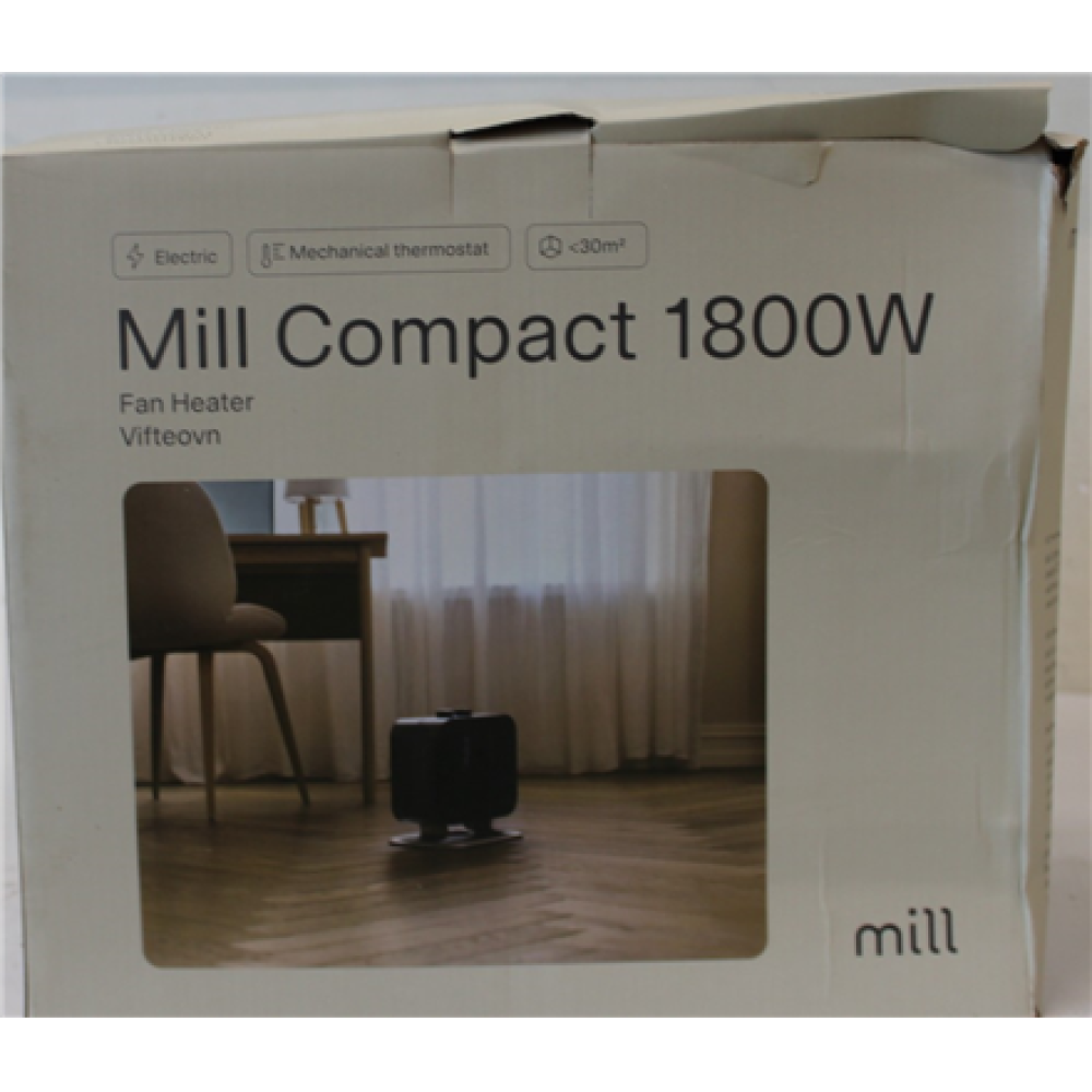 SALE OUT. Mill , Heater , CUS1800MECBA , PTC Fan , 1800 W , Suitable for rooms up to 30 m² , Black , DAMAGED PACKAGING