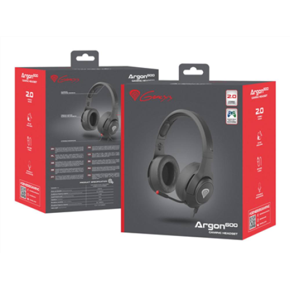 Genesis , Wired , On-Ear , Gaming Headset , Argon 600