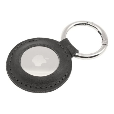 Fixed , Case for AirTag , Genuine cowhide , Black