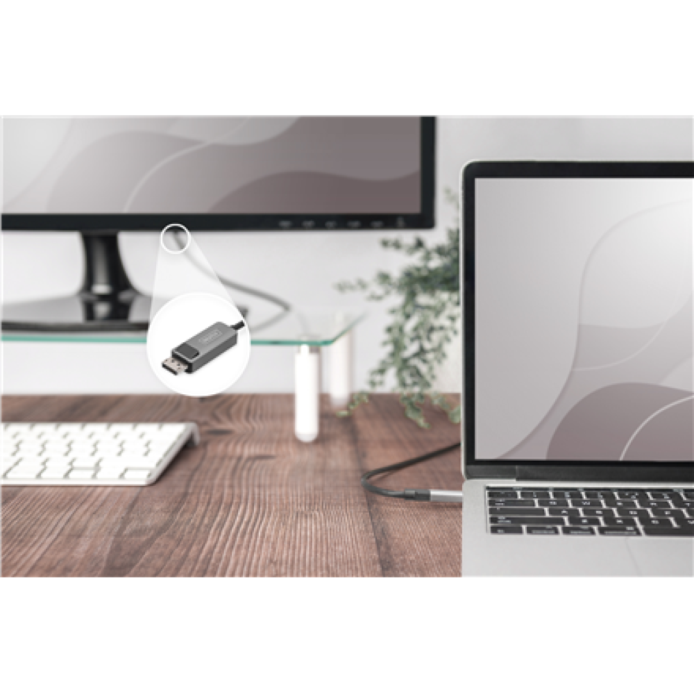 Digitus Bi-directional Adapter Cable , DB-300334-010-S , USB-C to DisplayPort