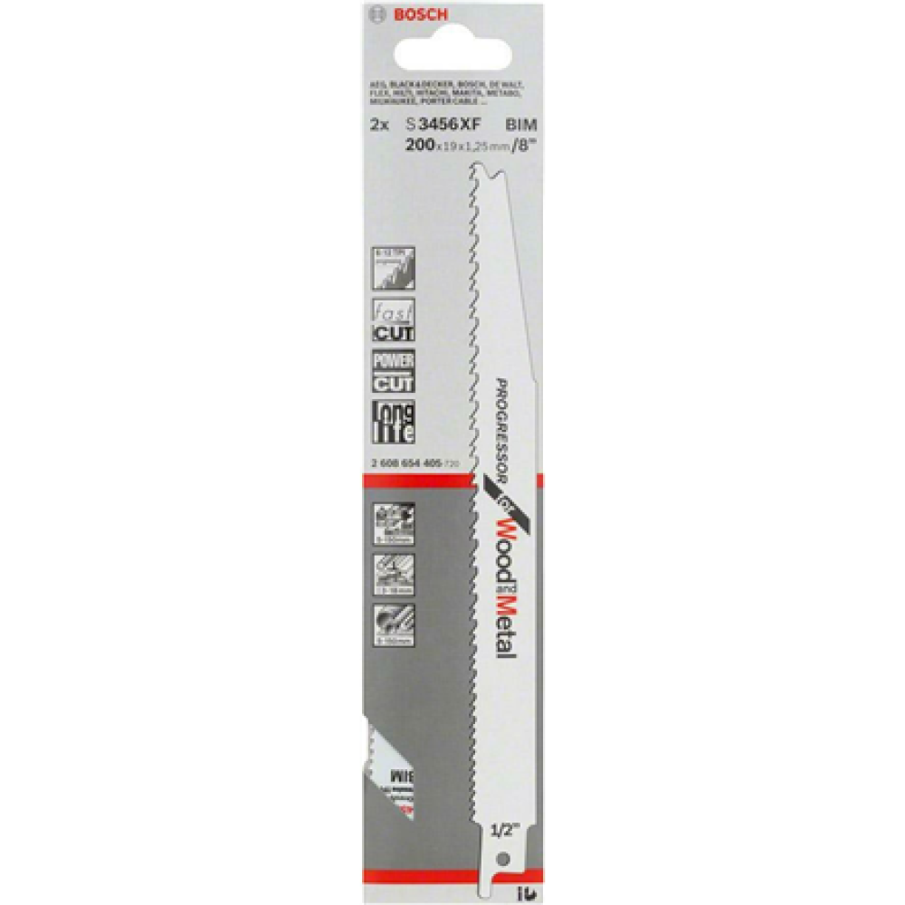 Saw blades BOSCH S 3456 XF Progressor for Wood and Metal