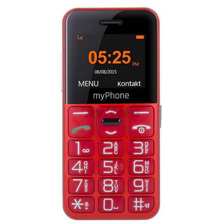 myPhone , Halo Easy , Red , 1.77 , TFT , 24 MB , 32 MB , Single SIM , Bluetooth , Main camera resolution 0.3 MP , 1000 mAh