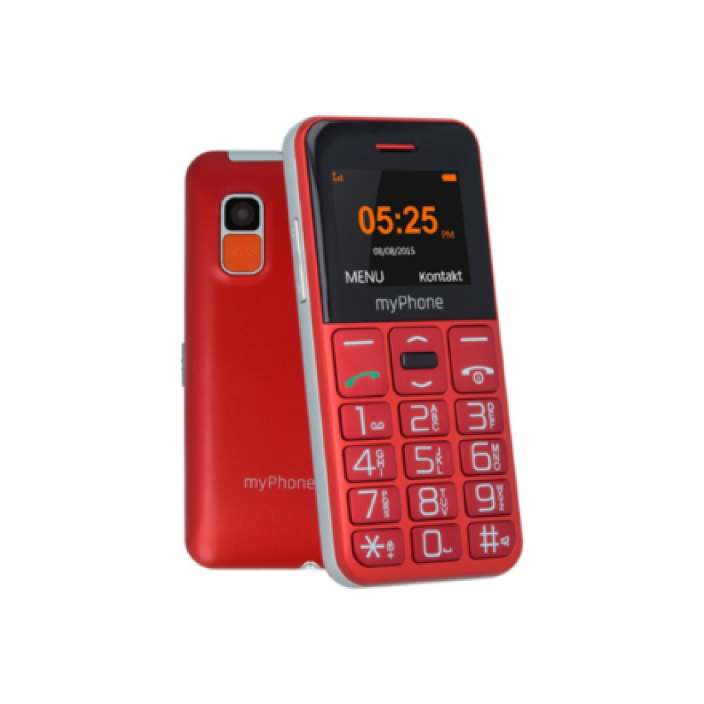 myPhone , Halo Easy , Red , 1.77 , TFT , 24 MB , 32 MB , Single SIM , Bluetooth , Main camera resolution 0.3 MP , 1000 mAh