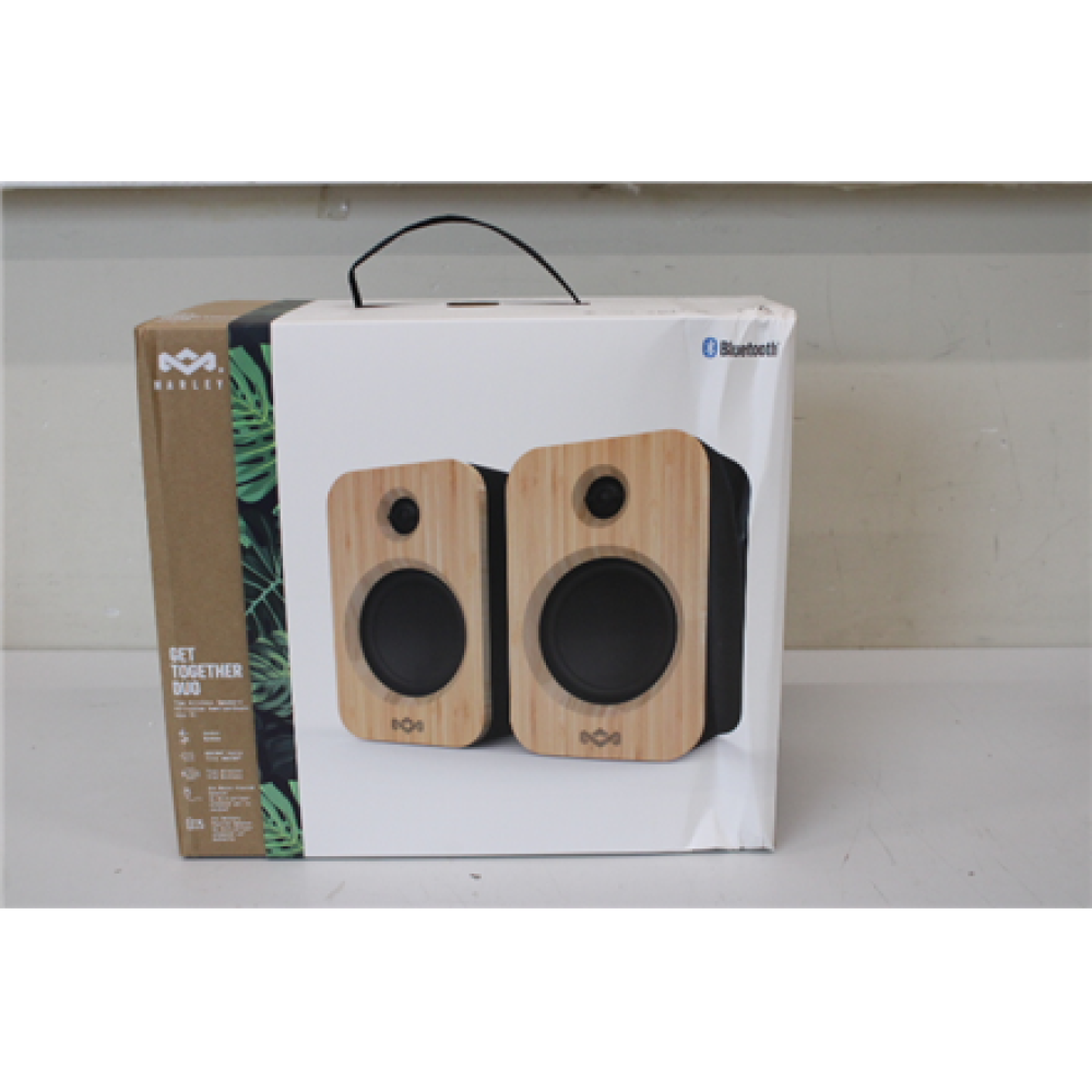SALE OUT. Marley Get Together Duo Speaker, Bluetooth, Black , Marley , Get Together Duo Speaker , EM-JA019-SB , DAMAGED PACKAGING , 15 W , Bluetooth , Black , Portable , Wireless connection