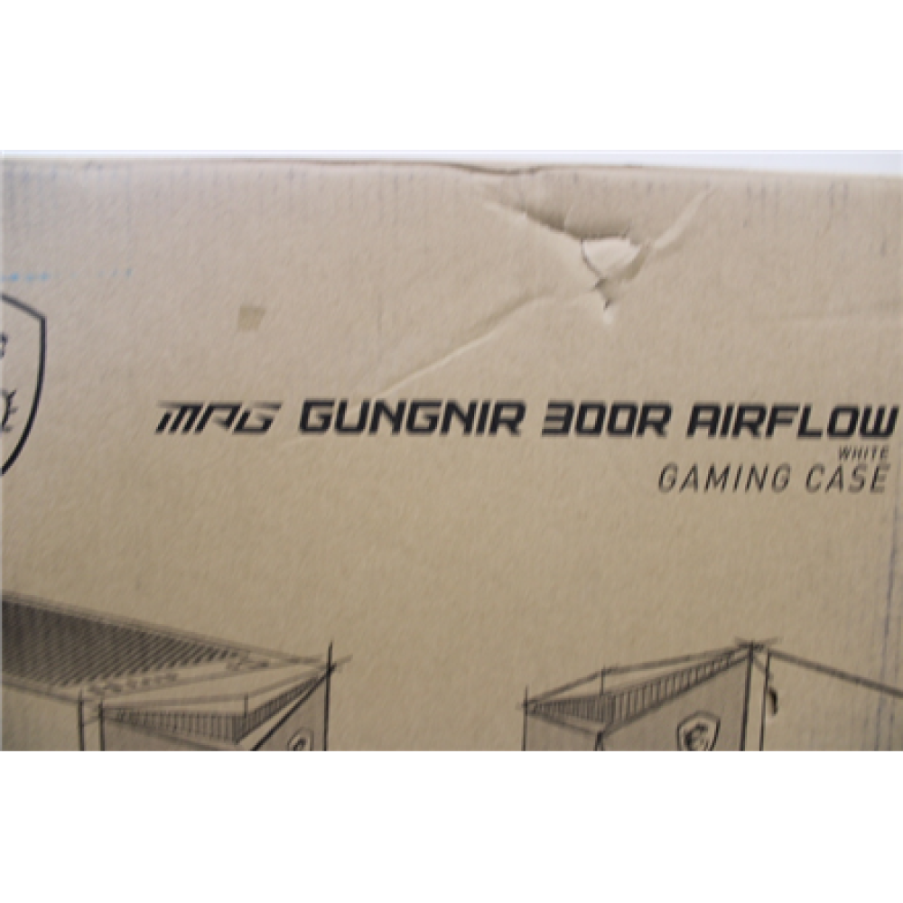 SALE OUT. MSIMPG GUNGNIR 300R AIRFLOW WHITE , MSI , PC Case , MPG GUNGNIR 300R AIRFLOW WHITE , Side window , White , Mid-Tower , DAMAGED PACKAGING , Power supply included No , ATX