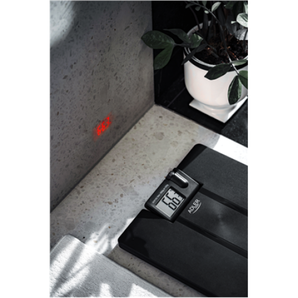 Adler , Bathroom Scale with Projector , AD 8182 , Maximum weight (capacity) 180 kg , Accuracy 100 g , Black