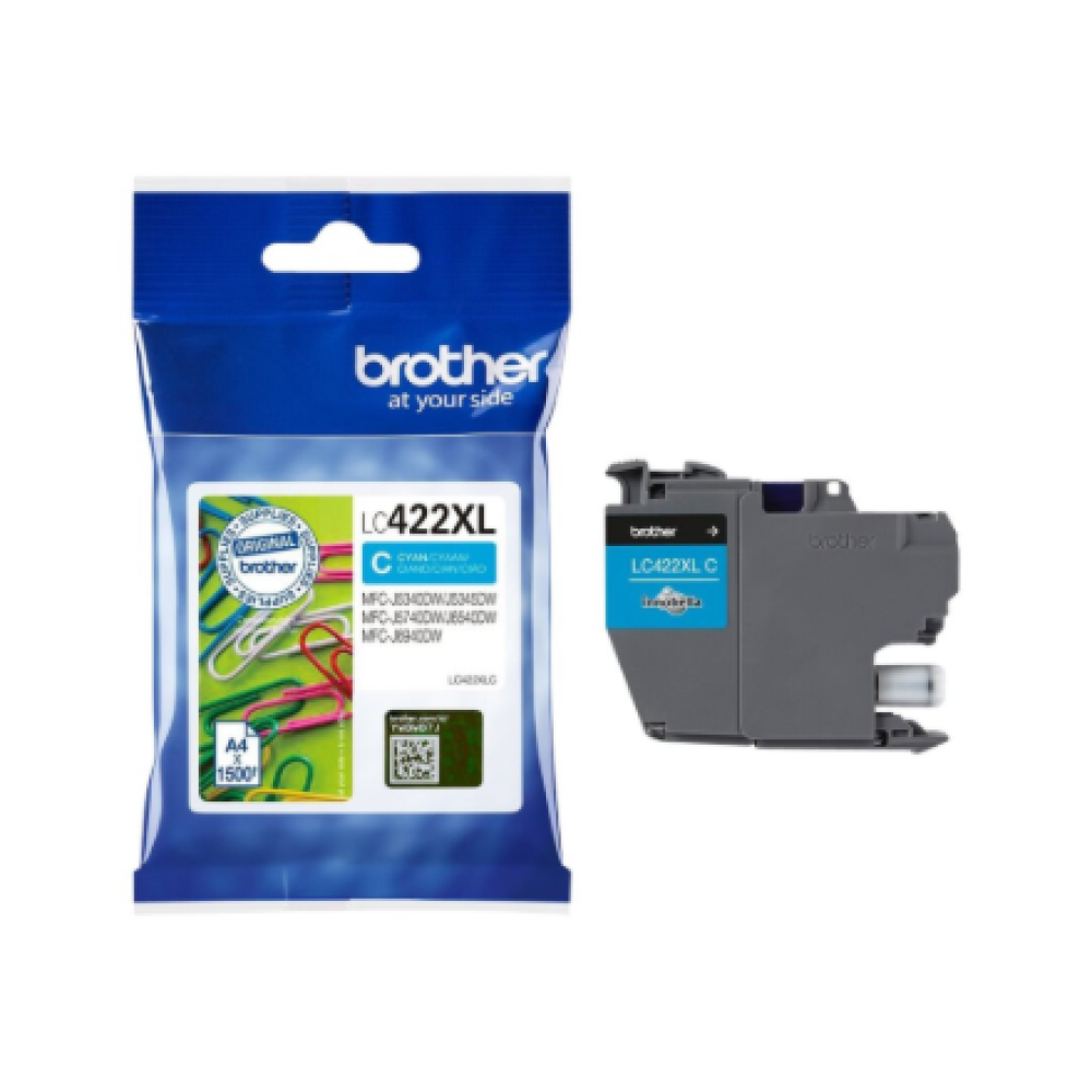 Brother LC422XLC , Ink Cartridge , Cyan