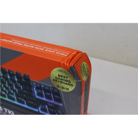 SALE OUT. SteelSeries Apex 3 Gaming Keyboard, TKL, US Layout, Wired, Black , SteelSeries , Gaming Keyboard , Black , Gaming keyboard , Wired , US , DAMAGED PACKAGING , Whisper-Quiet Switches