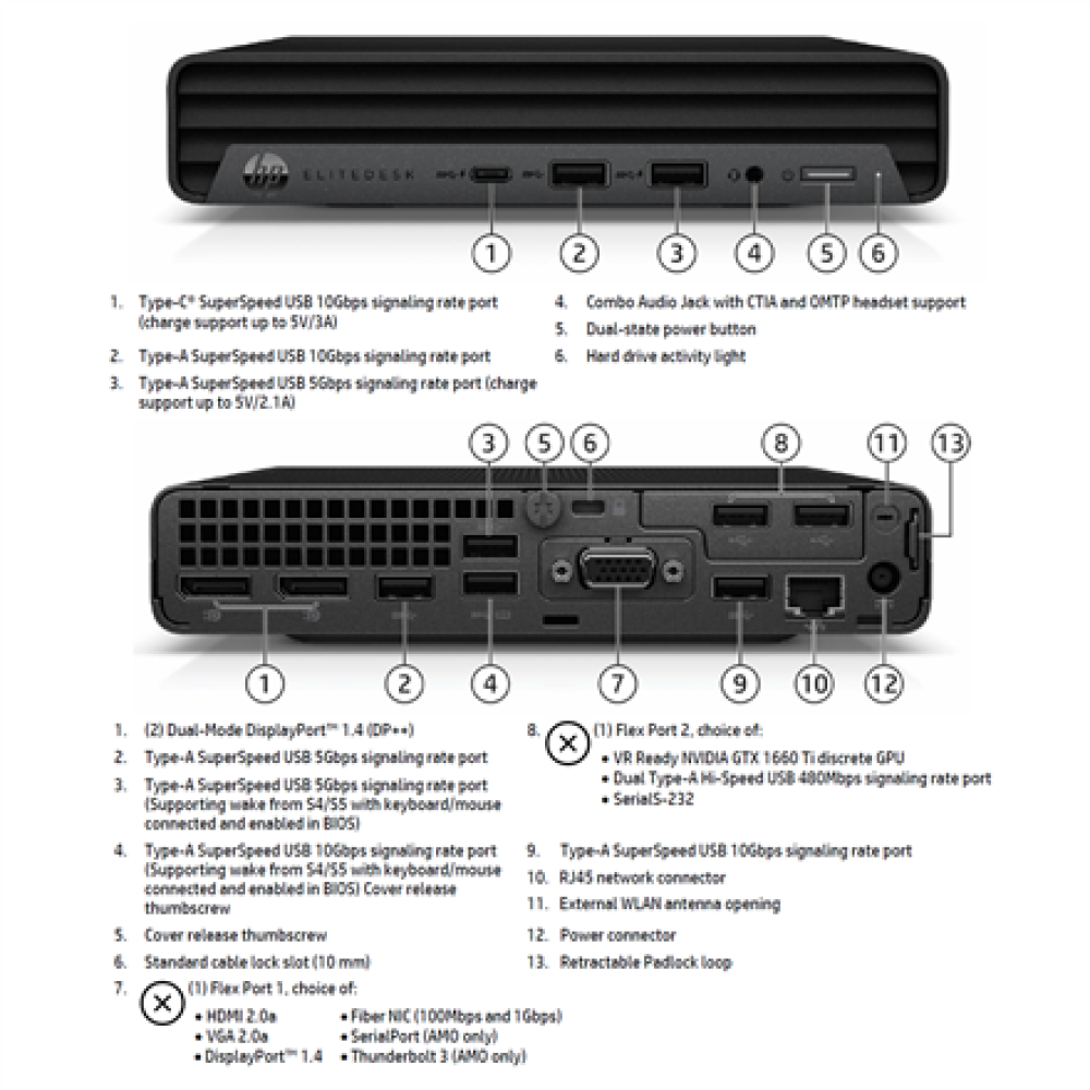 HP Renewed Grade A , EliteDesk 800 G6 , Intel Core i5 , i5-10500 , 16 GB , SSD , 256 GB , Intel UHD Graphics , Windows 11 Pro