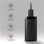 AXAGON GaN wallcharger 3x port (USB-A + 2x USB-C), 65W , ACU-DPQ65