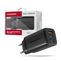 AXAGON GaN wallcharger 3x port (USB-A + 2x USB-C), 65W , ACU-DPQ65
