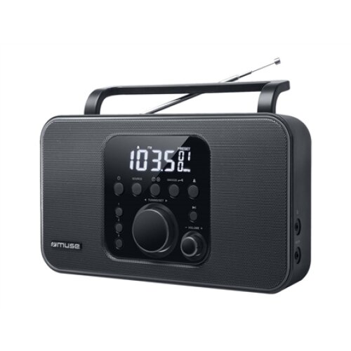 Muse , Radio , M-091R , Alarm function , AUX in , Black
