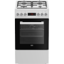 BEKO Cooker FSE52320DWD Hob type Gas Oven type Electric White Width 50 cm Grilling LED 55 L Depth 60 cm