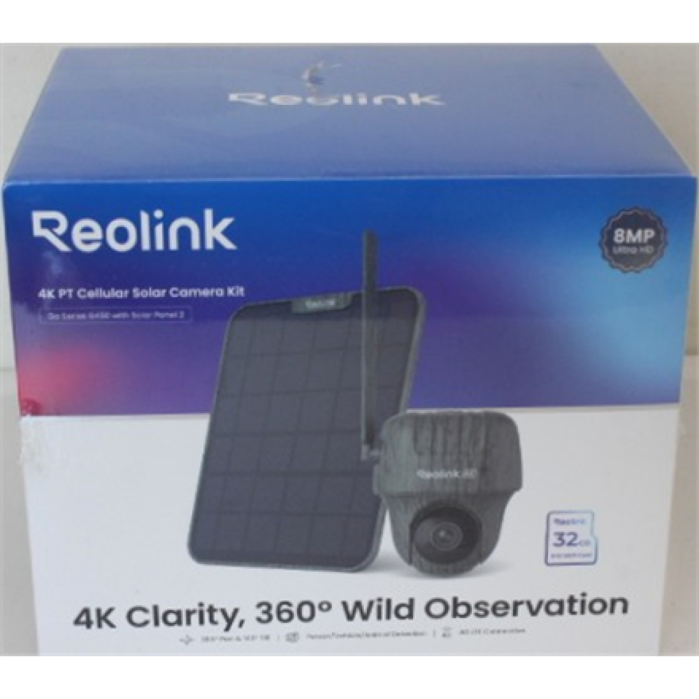 SALE OUT. Reolink Go Series G450 4K 4G LET Hunting Camera with Solar Panel, Camouflage , Reolink , Hunting Camera with Solar Panel , Go Series G450 , 24 month(s) , PTZ , 8 MP , Fixed , Micro SD, Max. 128 GB , DAMAGED PACKAGING