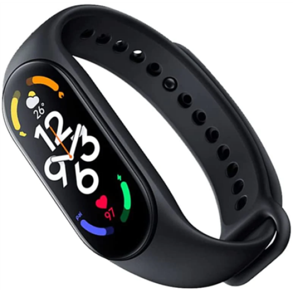 Xiaomi Smart Band 7 GL Water resistant up to 50m; Display type: AMOLED; Screen size: 1.62; Battery: LiPo, 180mAh; Charging time: <2 hours. Black Wrist strap material: TPU