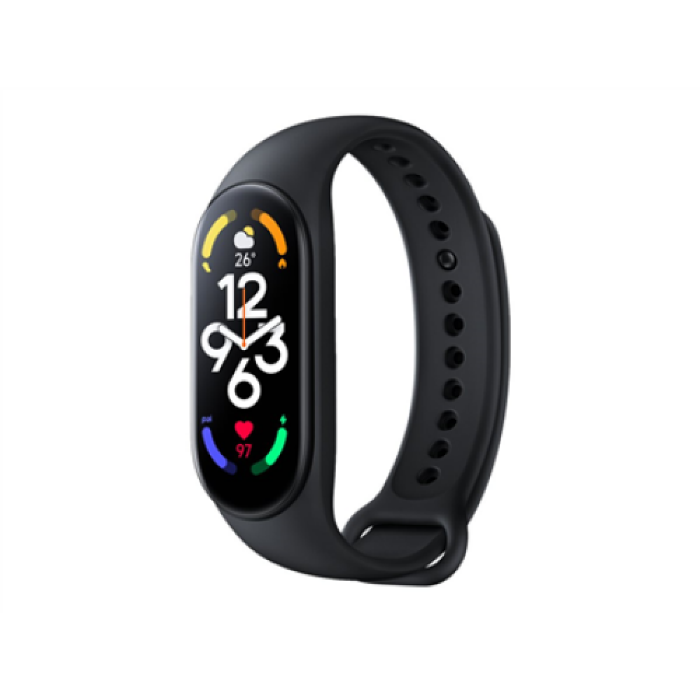 Xiaomi Smart Band 7 GL Water resistant up to 50m; Display type: AMOLED; Screen size: 1.62; Battery: LiPo, 180mAh; Charging time: <2 hours. Black Wrist strap material: TPU