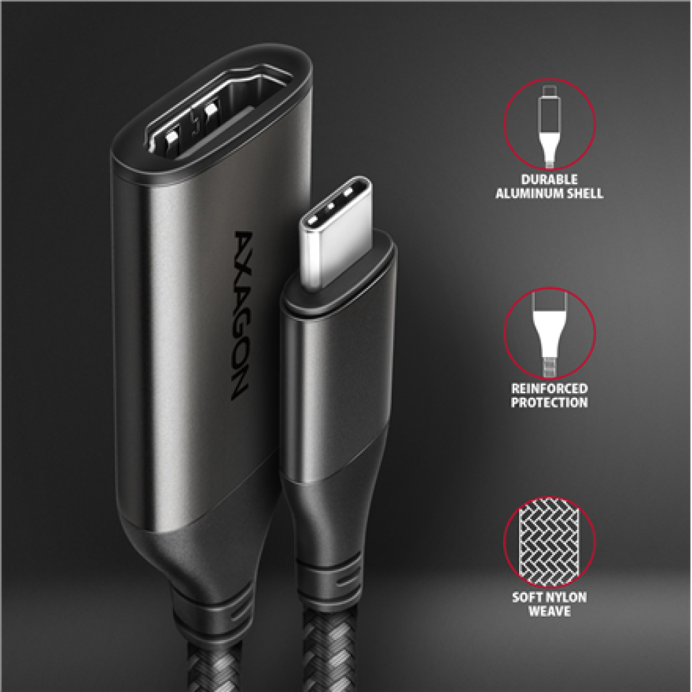 AXAGON , Active converter , USB-C to HDMI , 0.25 m