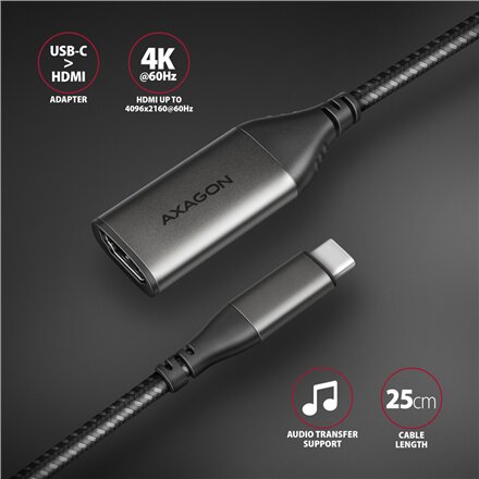 AXAGON , Active converter , USB-C to HDMI , 0.25 m