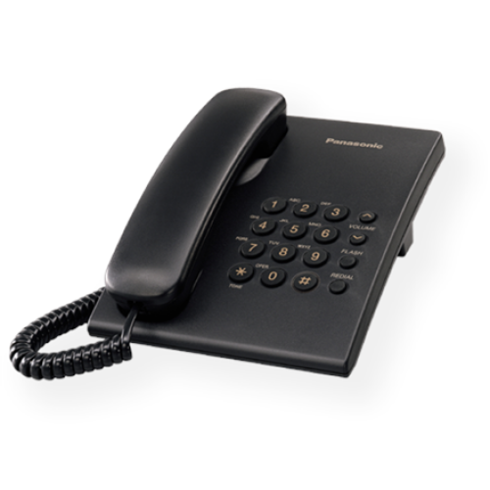Panasonic , Corded , KX-TS500FXB , Black , 150 x 200 x 96 mm , 475 g