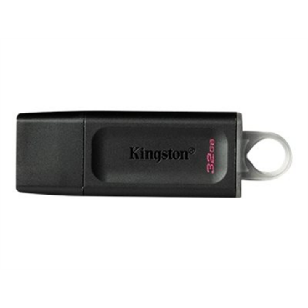 Kingston DataTraveler Exodia USB Flash Drive 32 GB, USB 3.2 Gen 1, Black/Grey, Protective Cap, Large loop