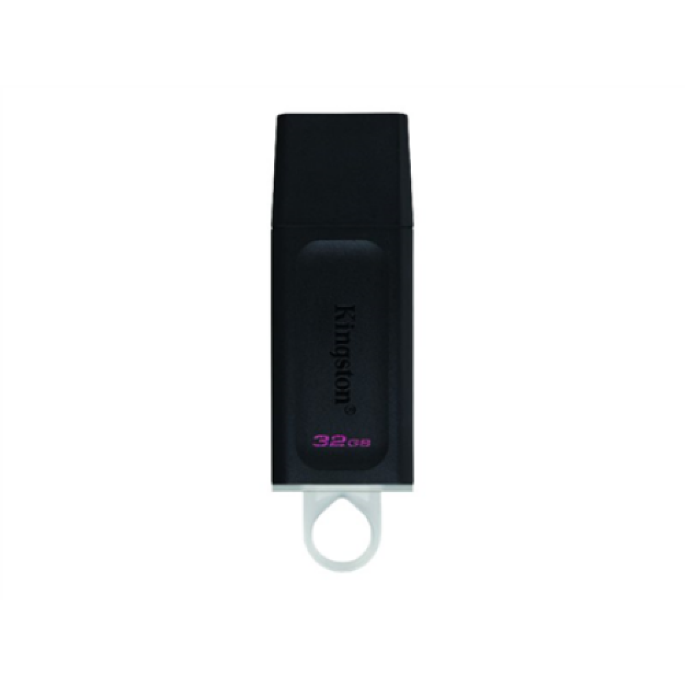 Kingston DataTraveler Exodia USB Flash Drive 32 GB, USB 3.2 Gen 1, Black/Grey, Protective Cap, Large loop