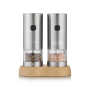 01836 Caso Salt and Pepper Grinder , SpiceDuo , Electric , Housing material Stainless steel , Lithium