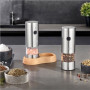 Caso Salt and Pepper Grinder , SpiceDuo , Electric , Housing material Stainless steel , Lithium