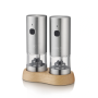 01836 Caso Salt and Pepper Grinder , SpiceDuo , Electric , Housing material Stainless steel , Lithium