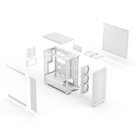 Fractal Design Case , Epoch , ATX , White TG RGB Clear Tint