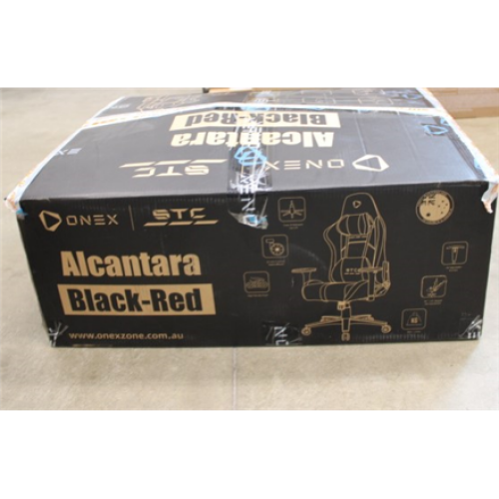 SALE OUT. ONEX STC Alcantara L Series Gaming Chair - Black/Red, UNPACKED, USED, DENT ON SIDE, SCRATCHES, MISSING KEY AND SMOLL SCREWS , Onex AirSuede , Onex , Gaming chairs , ONEX STC , Black/ Red , UNPACKED, USED, DENT ON SIDE, SCRATCHES, MISSING KEY AND