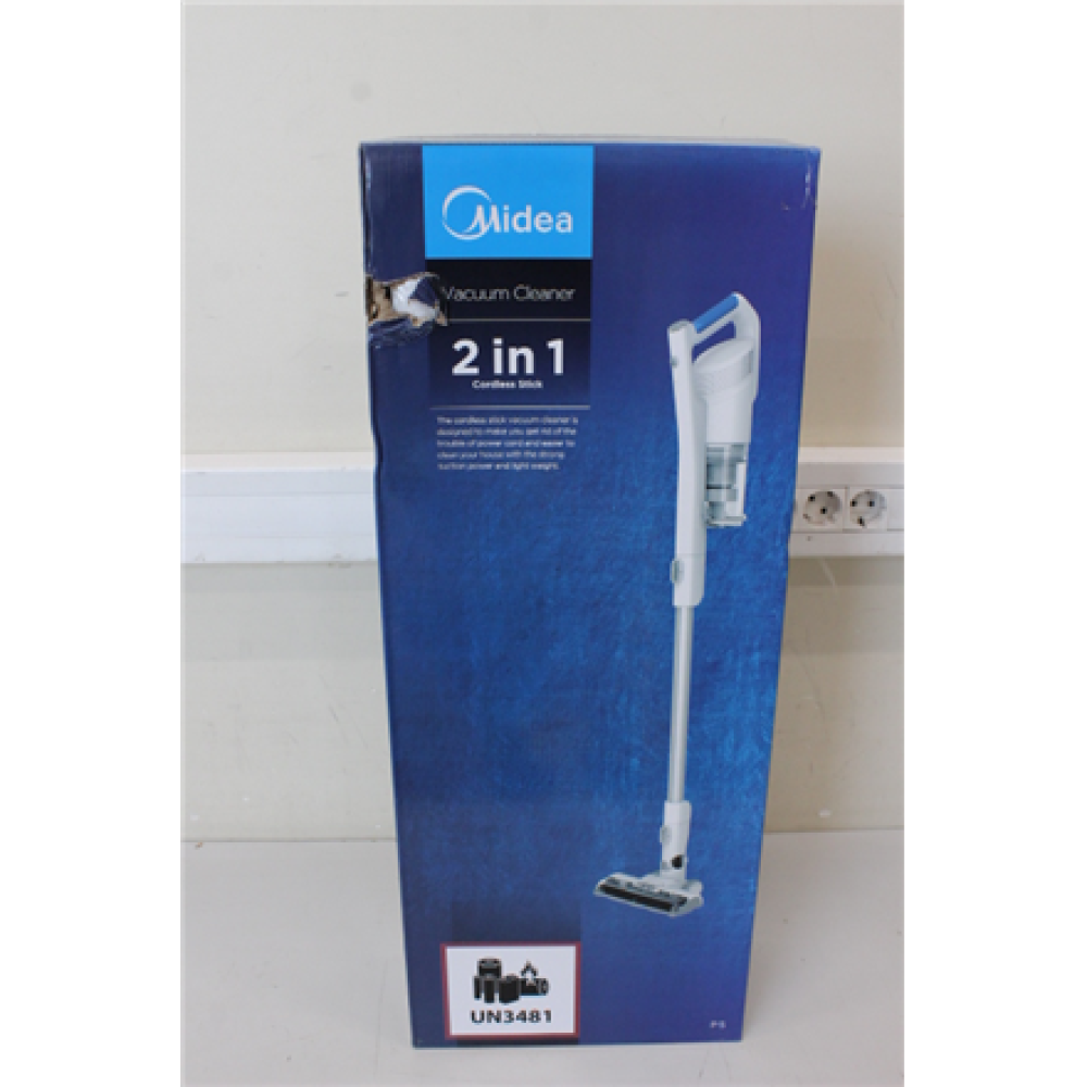SALE OUT. Midea P5 MCS2021WB Cordless Vacuum Cleaner, White , Midea , Cordless Vacuum Cleaner , P5 MCS2021WB , 150 W , 21.6 V , Operating time (max) 45 min , White , Warranty 24 month(s) , DAMAGED PACKAGING