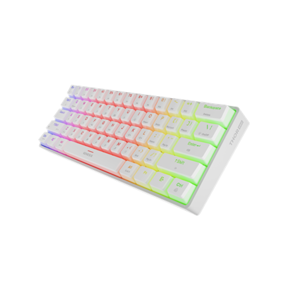 Genesis THOR 660 G2 , Gaming keyboard , Wireless/Wired , US , White , 2.4 GHz, Bluetooth, USB , Linear