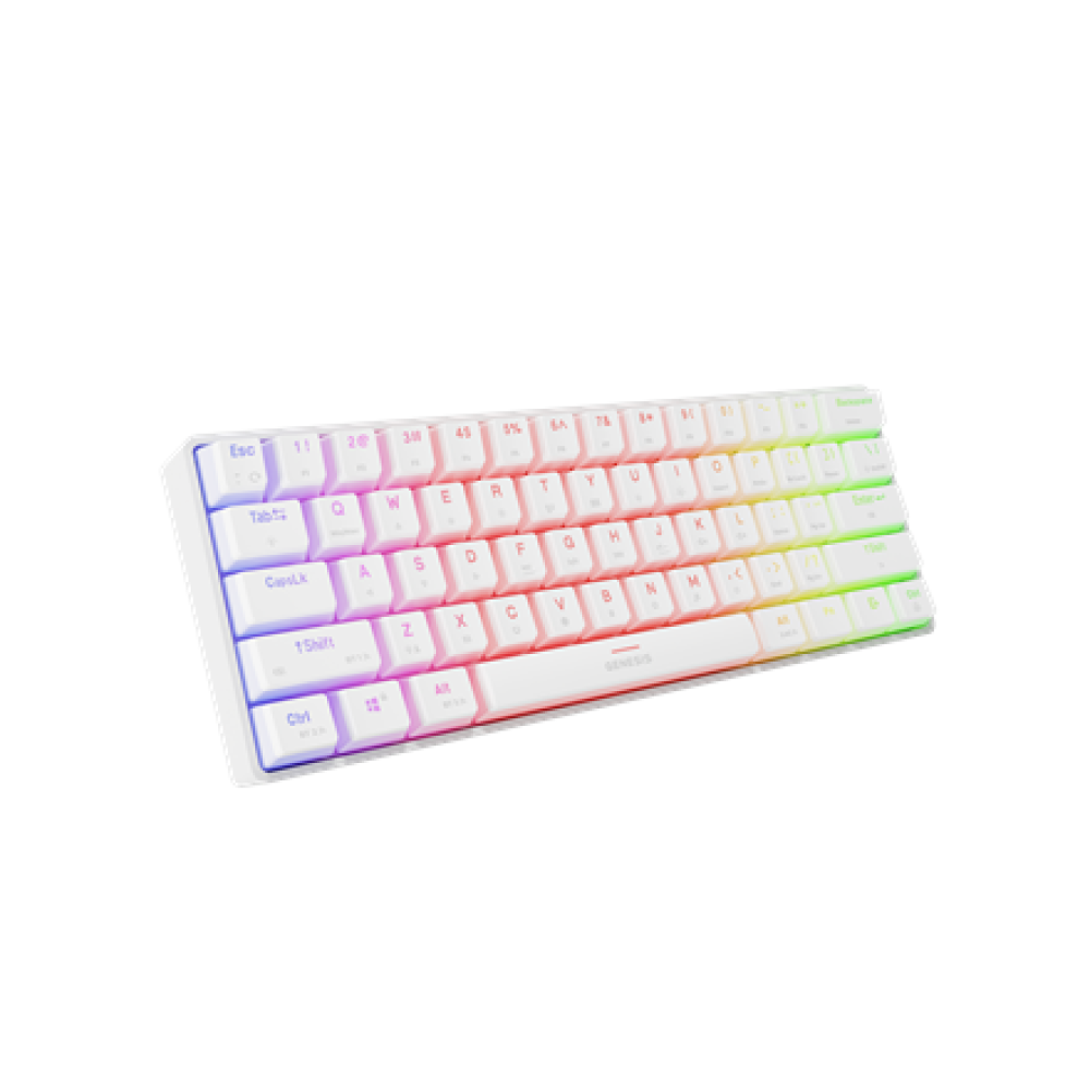 Genesis THOR 660 G2 , Gaming keyboard , Wireless/Wired , US , White , 2.4 GHz, Bluetooth, USB , Linear