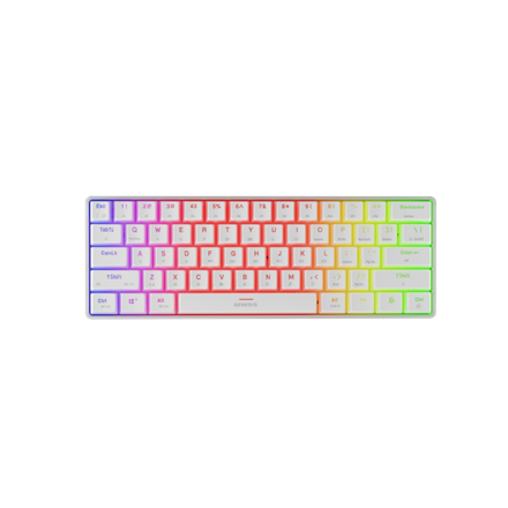 Genesis THOR 660 G2 , Gaming keyboard , Wireless/Wired , US , White , 2.4 GHz, Bluetooth, USB , Linear
