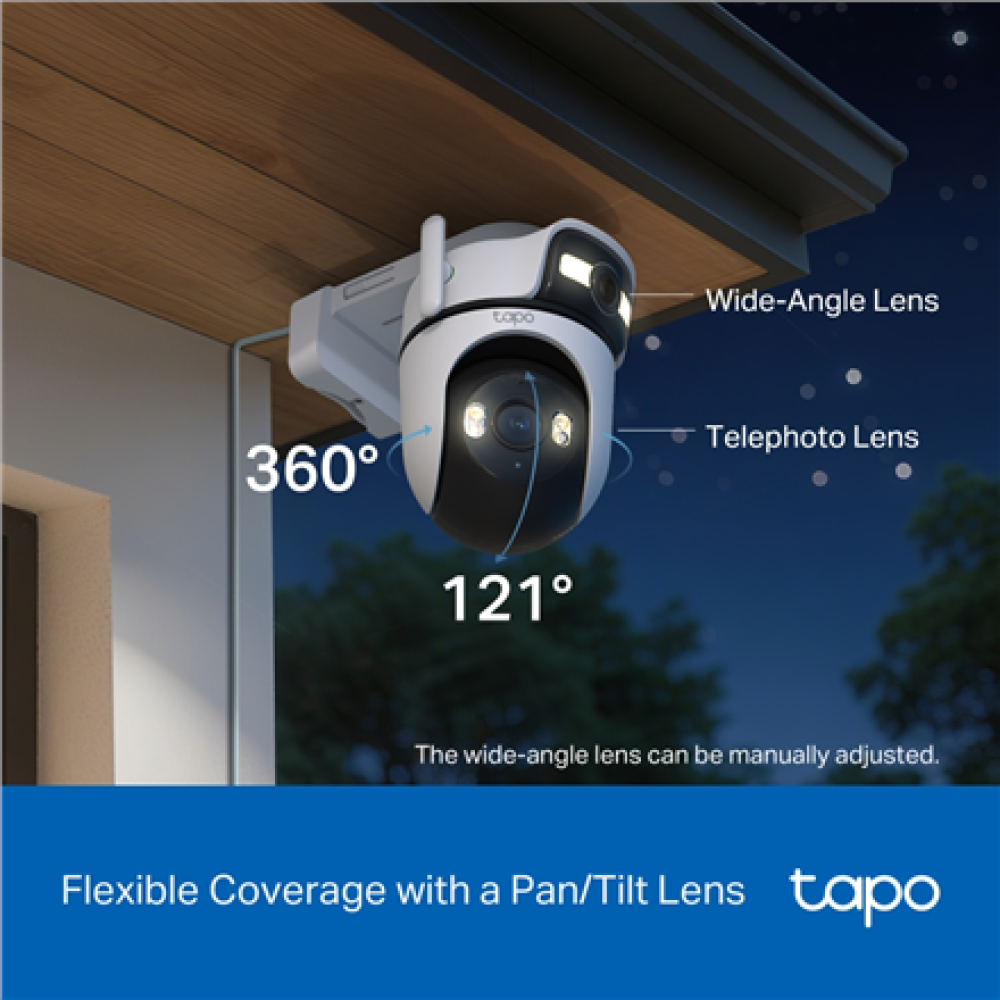 TP-LINK , Dual Lens Security Wi-Fi Camera , Tapo C545D , Dome , 3 MP , 6mm , IP66 , H.264 , MicroSD, up to 512 GB