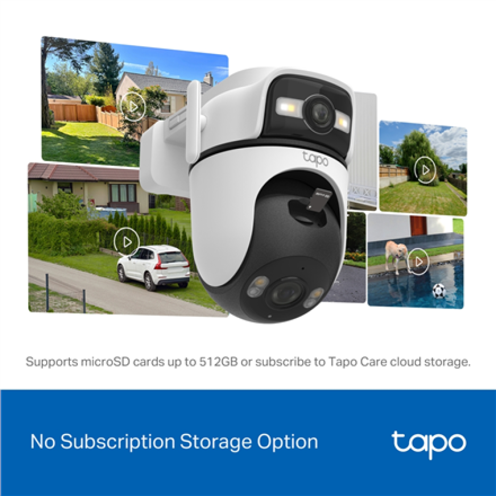 TP-LINK , Dual Lens Security Wi-Fi Camera , Tapo C545D , Dome , 3 MP , 6mm , IP66 , H.264 , MicroSD, up to 512 GB