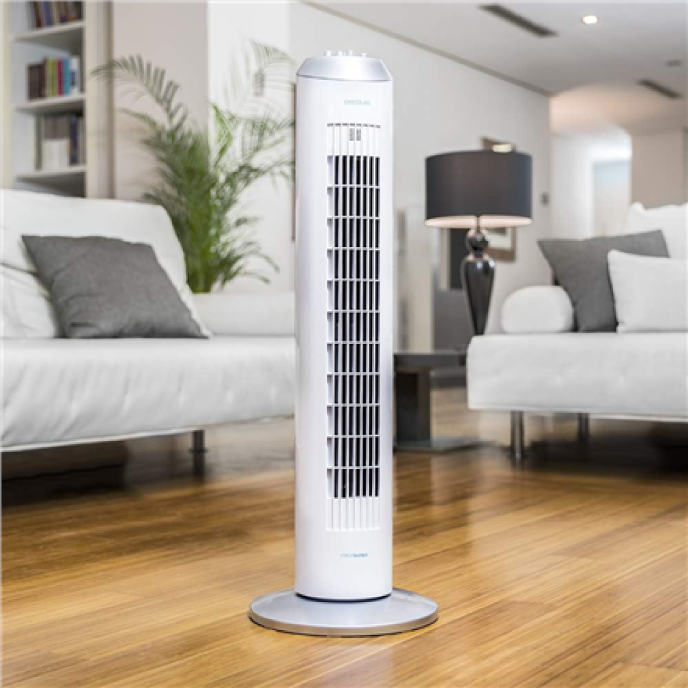 Cecotec EnergySilence 8090 Skyline , Tower Fan , Stand Fan , 60 W , Diameter 29 cm , Number of speeds 3 , Oscillation , White