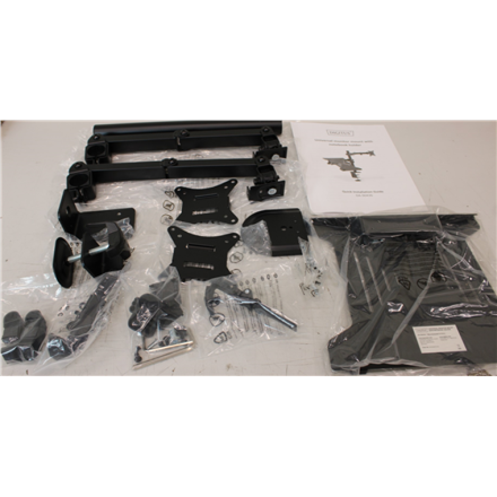 SALE OUT. DIGITUS Universal Monitor Mount with Notebook Holder , Digitus Desk Mount , DA-90436 , Tilt, swivel, height adjustment, rotate , Maximum weight (capacity) 9 kg , UNPACKED, SCRATCHED ON TUBE , Black