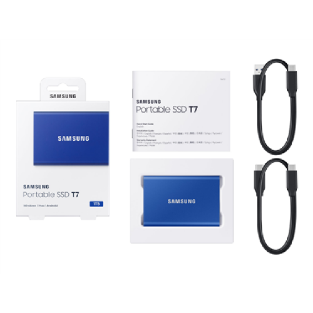 Portable SSD , T7 , 1000 GB , N/A , USB 3.2 , Blue