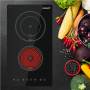 CATA Hob , TD 3002 BK , Vitroceramic , Number of burners/cooking zones 2 , Touch , Timer , Black
