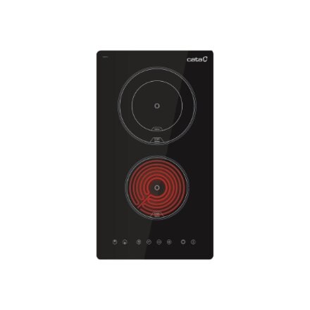 CATA Hob , TD 3002 BK , Vitroceramic , Number of burners/cooking zones 2 , Touch , Timer , Black