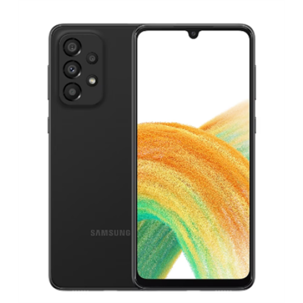 Samsung , Galaxy , A33 5G (Enterprise Edition) , Black , 6.4 , Super AMOLED , 1080 x 2400 , Internal RAM 6 GB , 128 GB , Dual SIM , Nano-SIM , 4G , 5G , Main camera resolution 48+8+5+2 MP , Secondary camera resolution 13 MP , Android , 12 , 5000 mAh